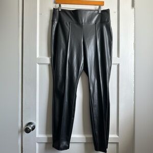 Nine West Black Faux Leather Leggings